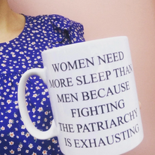 Load image into Gallery viewer, Patriarchy Feminist Mug, Tea Please Feminist Mug