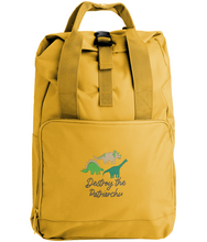 Load image into Gallery viewer, Destroy The Patriarchy Feminist Dinosaur Backpack