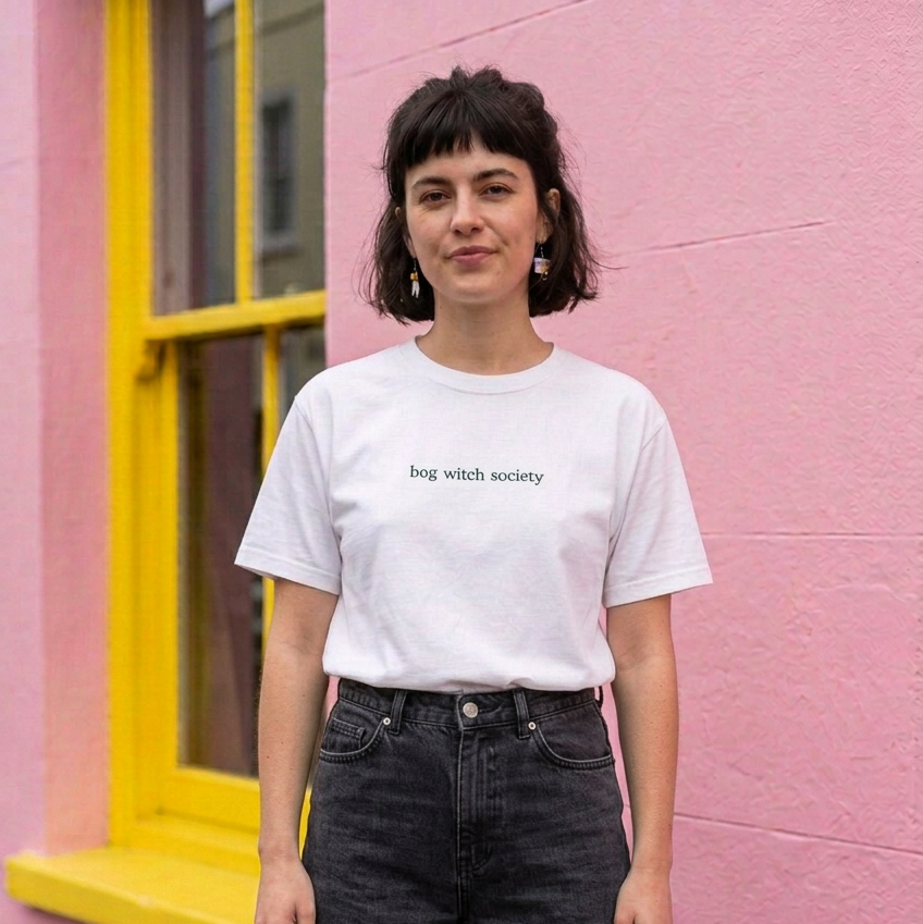 Bog Witch T-shirt, Embroidered Bog Witch T-Shirt