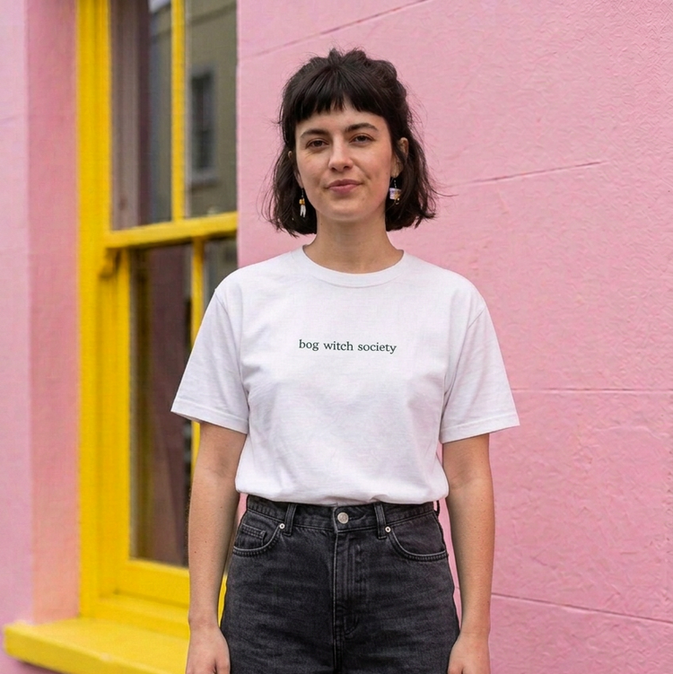 Bog Witch T-shirt, Embroidered Bog Witch T-Shirt