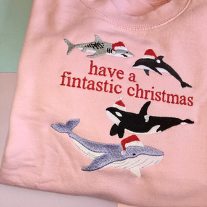 Fintastic Embroidered Christmas Jumper