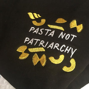 Pasta not Patriarchy Embroidered Jumper