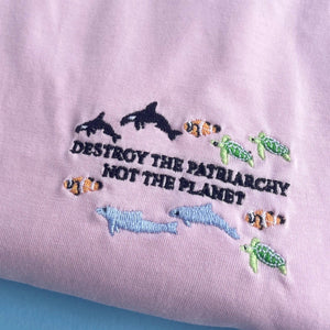 Destroy the Patriarchy Not The Planet Jumper, Tea Please Jumper