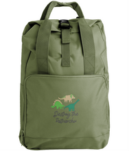 Load image into Gallery viewer, Destroy The Patriarchy Feminist Dinosaur Backpack