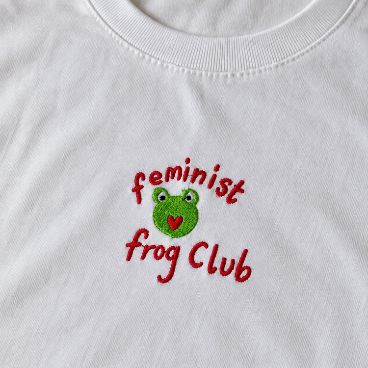 Feminist Frog Club Embroidered Tshirt